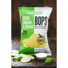 Картофельные снеки со сметаной и луком органические BOPS, 85 г