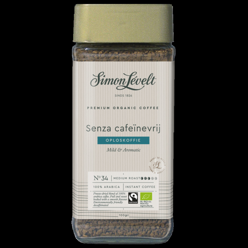 Кофе растворимый без кофеина Senza Simon L'evelt органический, 100 г
