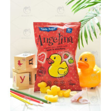 Кукурузные снеки Angelina с яблоком и клубникой органические, 30 г