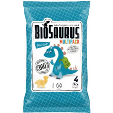 Кукурузные снеки Biosaurus с морской солью органические, 4x15 г