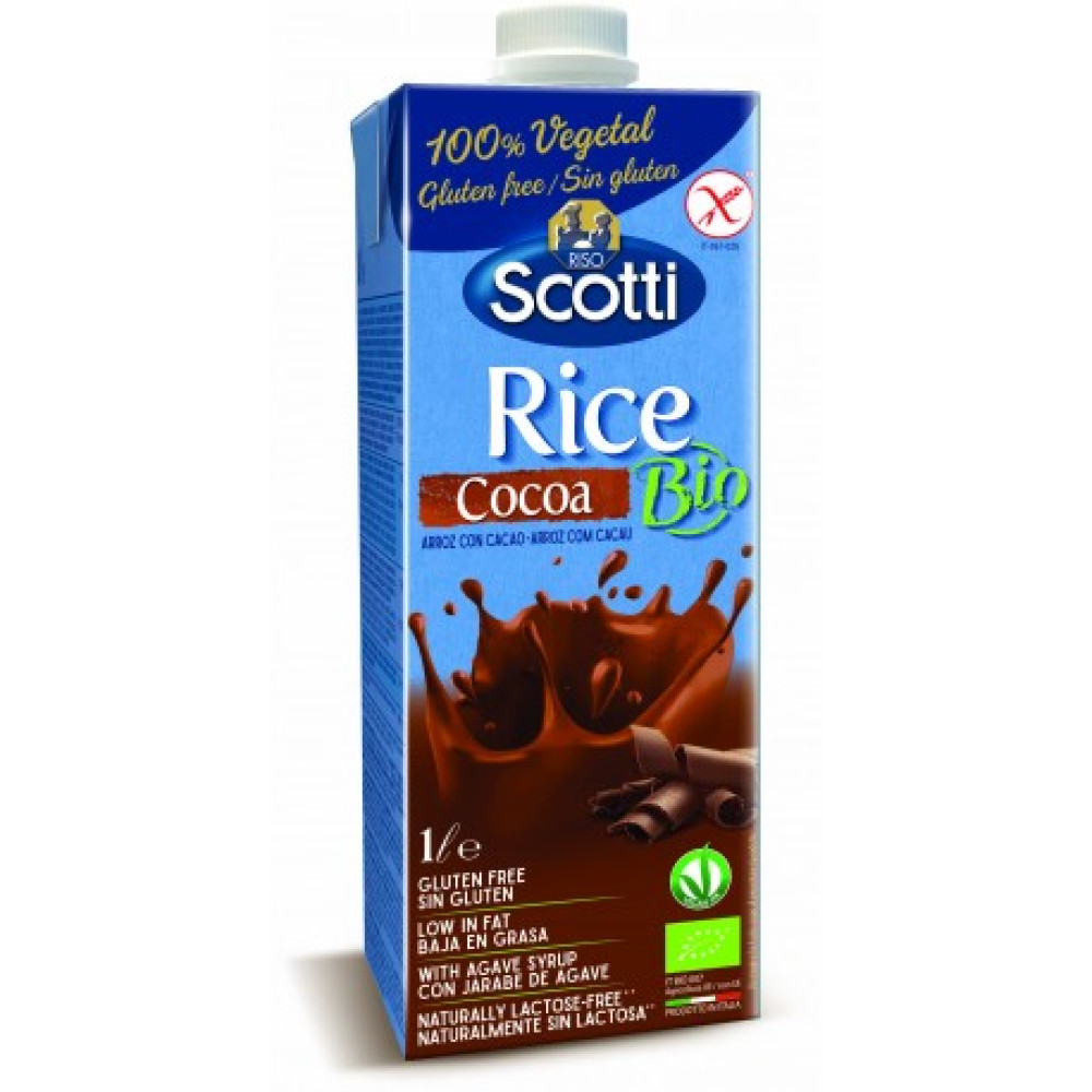 Напій рисовий з какао органічний Riso Scotti, 1 л