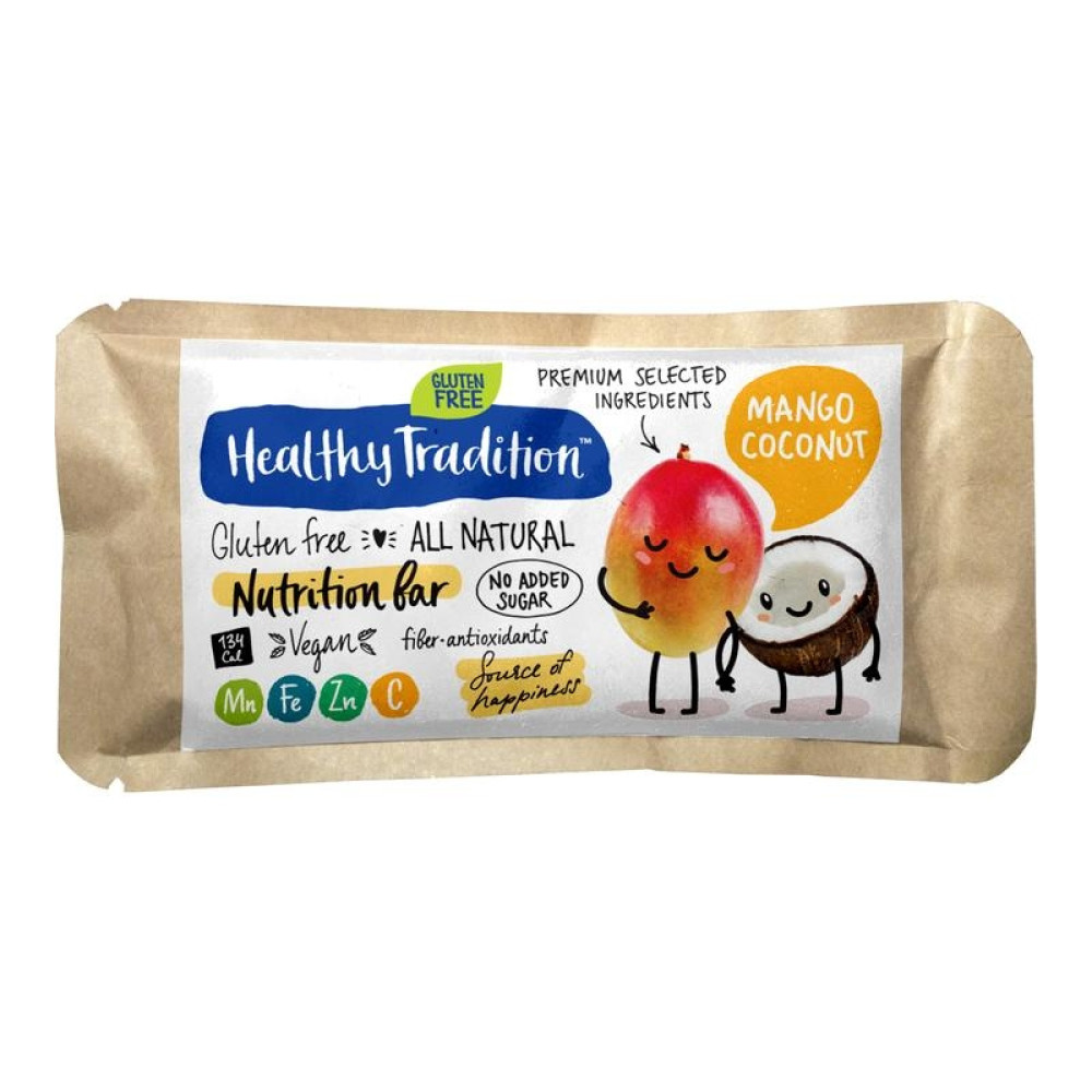 Питательный батончик "Манго-кокос" без глютена Healthy Tradition, 34 г