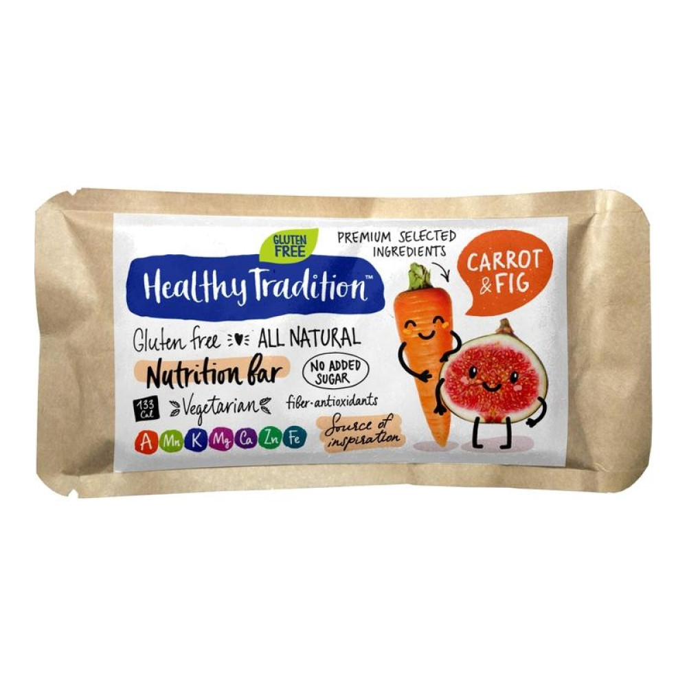 Питательный батончик "Морковь-инжир" без глютена Healthy Tradition, 34 г