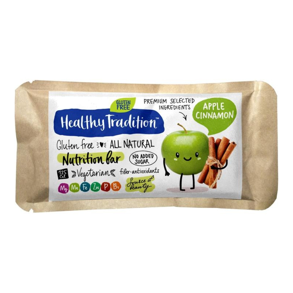 Питательный батончик "Яблоко-корица" без глютена Healthy Tradition, 34 г