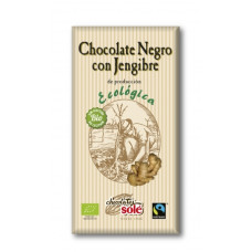 Шоколад чорний 56% з імбирем Chocolates Solé органічний, 100 г