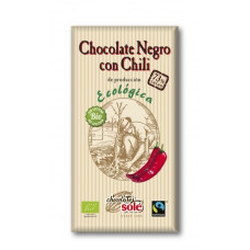 Шоколад чорний 73% з перцем чилі Chocolates Solé органічний, 100 г