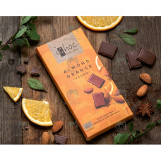 Шоколад "Mиндаль-апельсин" iChoc Almond Orange органический, 80 г