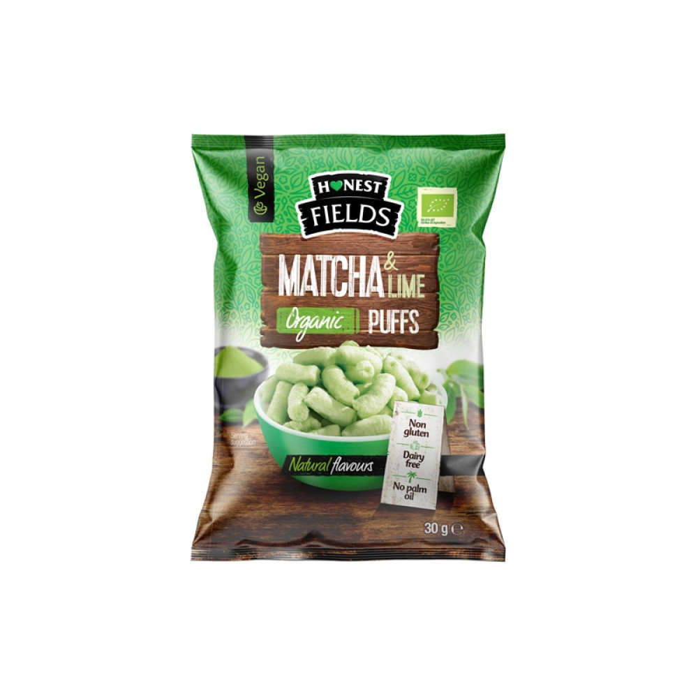 Снек кукурузный с матча и лаймом органический 30г Honest Fields Румыния