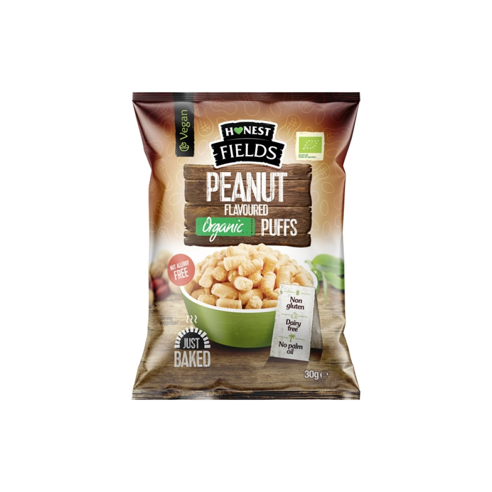 Снек кукурузный со вкусом арахиса органический 30г Honest Fields Румыния