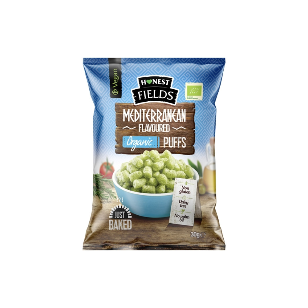 Снек кукурузный со вкусом средиземноморских пряностей органический 30г Honest Fields Румыния