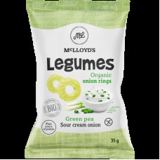 Снек протеиновый горох-кукуруза со сметаной и луком 35г органический Legumes Словакия