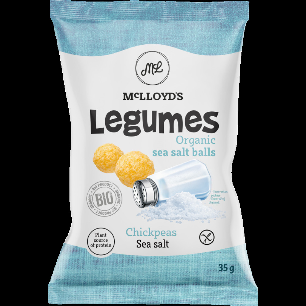 Снек протеиновый нут- морская соль 35г органический Legumes Словакия