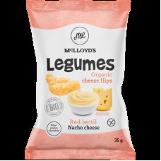 Снек протеиновый чечевица-кукуруза с сыром Начо 35г органический Legumes Словакия