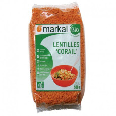 Чечевица красная Markal органическая, 500 г